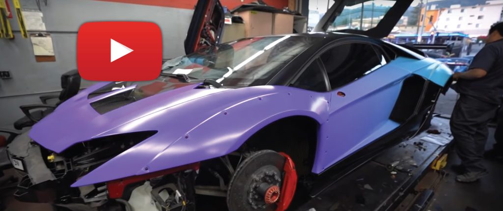 Chris Brown Liberty Walk Lamborghini under construction