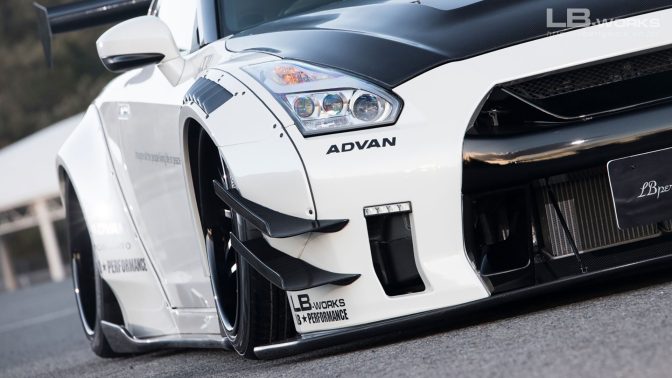 LB★Works Nissan GT-R R35 Type 2 Front Canards