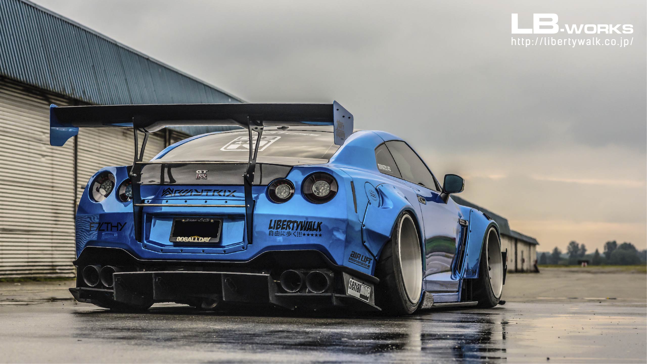 LB☆Works Nissan GT-R R35 Version 3 Chassis Mounted Wing | Liberty