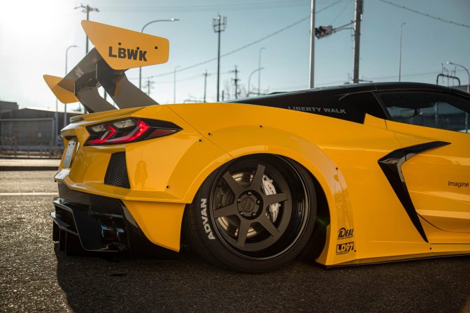 Liberty Walk Corvette C8 Slammed Air Bags