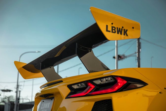 Liberty Walk Corvette C8 Rear Bumper with Wide Fenders